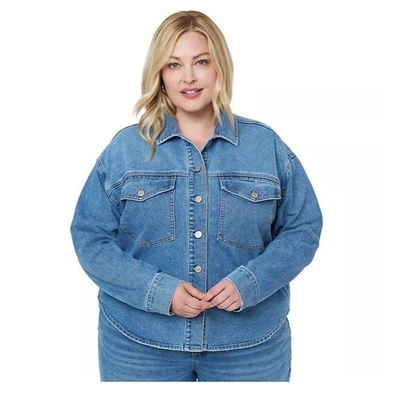 Edited by Remi Bader Women's Denim Top Authentic Light Jean Jacket Large NWT - Picture 9 of 12